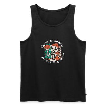 Dead Inside mais c’est Noël pendant les fêtes - Débardeur bio Premium Homme - noir - Devant - Michal (187cm)