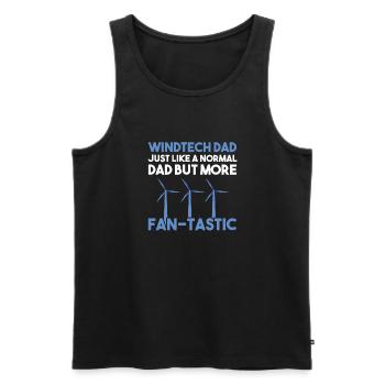 Wind turbine technician wind farm wind power - Men's Premium Organic Tank Top - black - Front - AI Model Male 178 light (178cm)