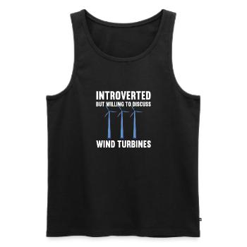 Wind turbine technician wind farm wind power - Men's Premium Organic Tank Top - black - Front - AI Model Male 178 light (178cm)