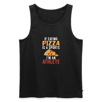 Snack Pizzalove Pizza Lover Gift - Men's Premium Organic Tank Top - black - Front - AI Model Male 178 light (178cm)