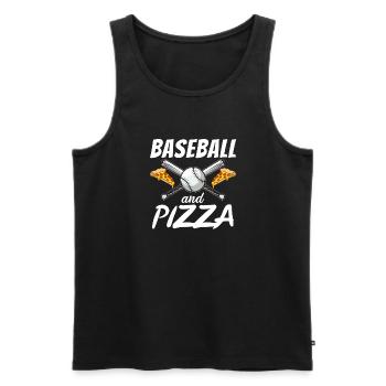 Snack Pizzalove Pizza Lover Cadeau - Débardeur bio Premium Homme - noir - Devant - Michal (187cm)