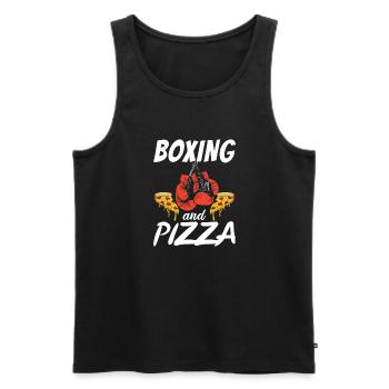 Snack Pizzalove Pizza Lover Gift - Men's Premium Organic Tank Top - black - Front - Michal (187cm)