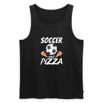 Snack Pizzalove Pizza Lover Gift - Men's Premium Organic Tank Top - black - Front - AI Model Male 178 light (178cm)