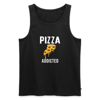 Snack Pizzalove Pizza Lover Gift - Men's Premium Organic Tank Top - black - Front - Michal (187cm)