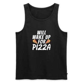 Snack Pizzalove Pizza Lover Gift - Men's Premium Organic Tank Top - black - Front - AI Model Male 178 light (178cm)