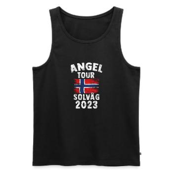 SOLVAG 2023 - Angel Tour Norwegen Personalisierbar - Männer Premium Bio Tank Top - Schwarz - Vorne - Michal (187cm)