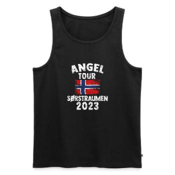 SÖRSTRAUMEN 2023 - Angel Tour Norwegen - Männer Premium Bio Tank Top - Schwarz - Vorne - Michal (187cm)
