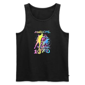 Awesome since 1970. Agility, Hundetraining - Men's Premium Organic Tank Top - black - Front - Michal (187cm)