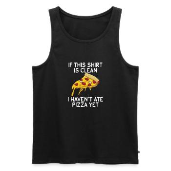 Snack Pizzalove Pizza Lover Geschenk - Männer Premium Bio Tank Top - Schwarz - Vorne - Michal (187cm)