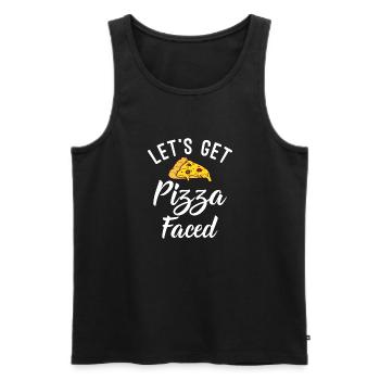Snack Pizzalove Pizza Lover Gift - Men's Premium Organic Tank Top - black - Front - AI Model Male 178 light (178cm)