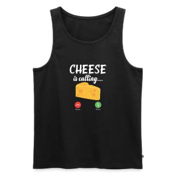 Snack Käse Liebhaber Käse Geschenk - Männer Premium Bio Tank Top - Schwarz - Vorne - Michal (187cm)