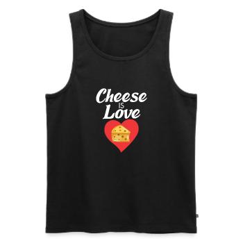Snack Cheese Lover Cheese Gift - Men's Premium Organic Tank Top - black - Front - Michal (187cm)