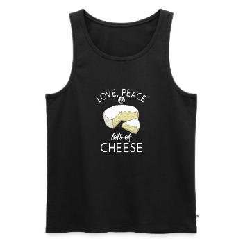 Snack Käse Liebhaber Käse Geschenk - Männer Premium Bio Tank Top - Schwarz - Vorne - Michal (187cm)