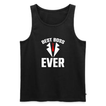 Best Boss Ever Work Business Work Colleagues - Men's Premium Organic Tank Top - black - Front - AI Model Male 178 light (178cm)