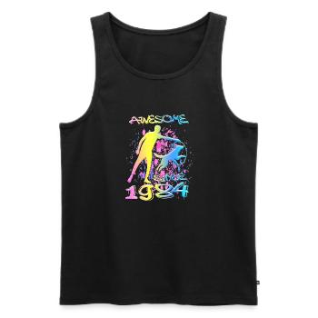 Awesome since 1984. Agility, Hundetraining - Männer Premium Bio Tank Top - Schwarz - Vorne - Michal (187cm)