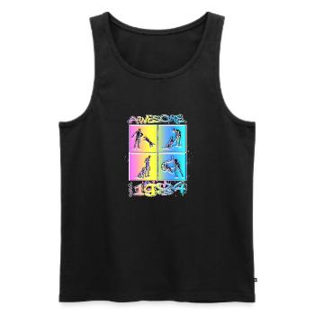 Awesome since 1984. Agility, Hundetraining - Männer Premium Bio Tank Top - Schwarz - Vorne - Michal (187cm)