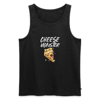 Snack Cheese Lover Cheese Gift - Men's Premium Organic Tank Top - black - Front - Michal (187cm)