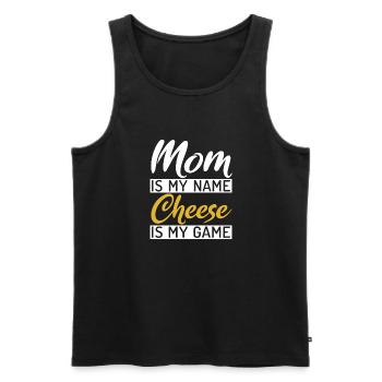Snack Cheese Lover Cheese Gift - Men's Premium Organic Tank Top - black - Front - Michal (187cm)