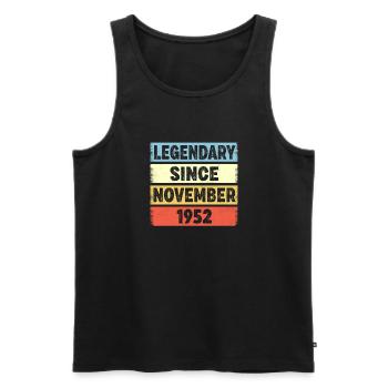 Legendary Since November 1952 70. Geburtstag - Männer Premium Bio Tank Top - Schwarz - Vorne - Michal (187cm)