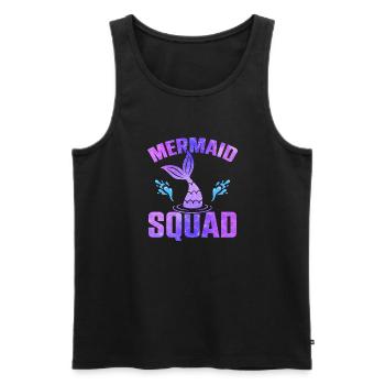 Mermaid Squad Mythical Creature Fin Mermaid - Débardeur bio Premium Homme - noir - Devant - AI Model Male 178 light (178cm)