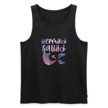 Mermaid Squad Mythical Creature Fin Mermaid - Débardeur bio Premium Homme - noir - Devant - AI Model Male 178 light (178cm)