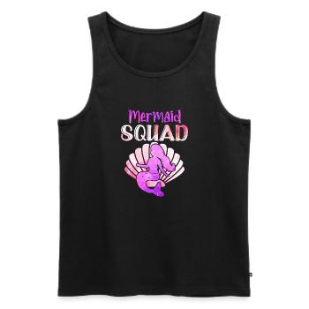 Mermaid Squad Mythical Creature Fin Mermaid - Débardeur bio Premium Homme - noir - Devant - AI Model Male 178 light (178cm)