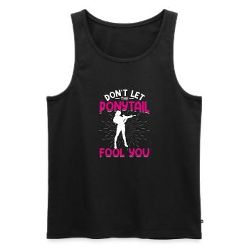 Schießsport Waffen Munition Sammler Gun Girl Leben - Männer Premium Bio Tank Top - Schwarz - Vorne - AI Model Male 178 light (178cm)
