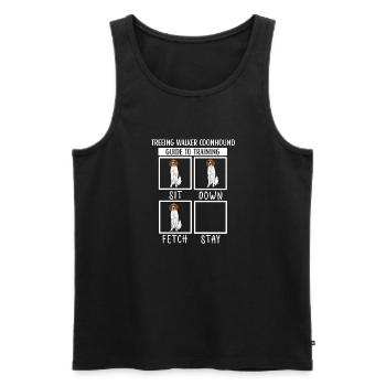 Treeing Walker Coonhound - Männer Premium Bio Tank Top - Schwarz - Vorne - AI Model Male 178 light (178cm)