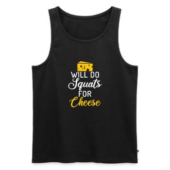 Snack Cheese Lover Cheese Gift - Débardeur bio Premium Homme - noir - Devant - Michal (187cm)