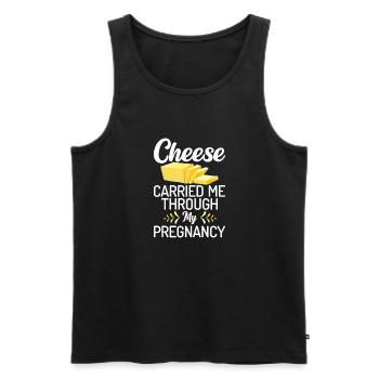 Snack Cheese Lover Cheese Gift - Débardeur bio Premium Homme - noir - Devant - Michal (187cm)