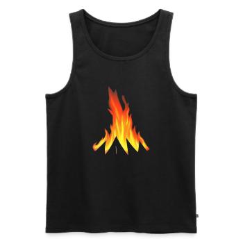 Feu de camp Camping Nature Feu de forêt Extérieur Tente 1 - Débardeur bio Premium Homme - noir - Devant - Michal (187cm)