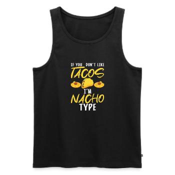 Nacho Lover Nacho Gift Mexican Food - Men's Premium Organic Tank Top - black - Front - Michal (187cm)