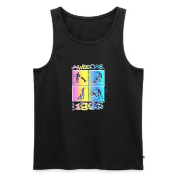 Awesome since 1995. Agility, Hundetraining - Men's Premium Organic Tank Top - black - Front - Michal (187cm)