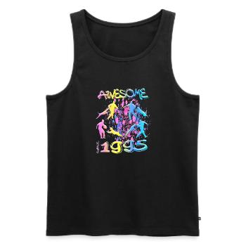 Awesome since 1995. Agility, Hundetraining - Men's Premium Organic Tank Top - black - Front - Michal (187cm)