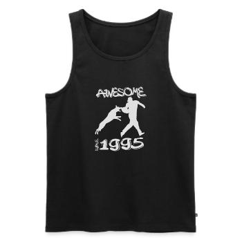 Awesome since 1995. Agility, Hundetraining - Men's Premium Organic Tank Top - black - Front - Michal (187cm)