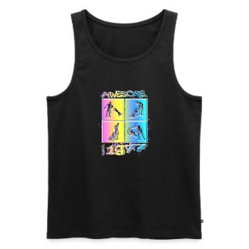 Awesome since 1977. Agility, Hundetraining - Men's Premium Organic Tank Top - black - Front - Michal (187cm)
