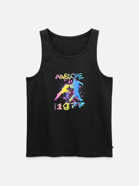 Awesome since 1977. Agility, Hundetraining - Männer Premium Bio Tank Top - Schwarz