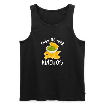 Nacho Lover Nacho Gift Mexican Food - Men's Premium Organic Tank Top - black - Front - Michal (187cm)