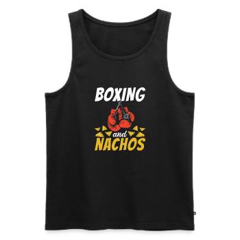 Nacho Lover Nacho Gift Mexican Food - Men's Premium Organic Tank Top - black - Front - Michal (187cm)