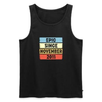 11 Years Old Epic Since November 2011 11th - Men's Premium Organic Tank Top - black - Front - Michal (187cm)