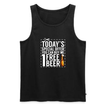 Beer Drinker Beer Gifts - Men's Premium Organic Tank Top - black - Front - AI Model Male 178 light (178cm)