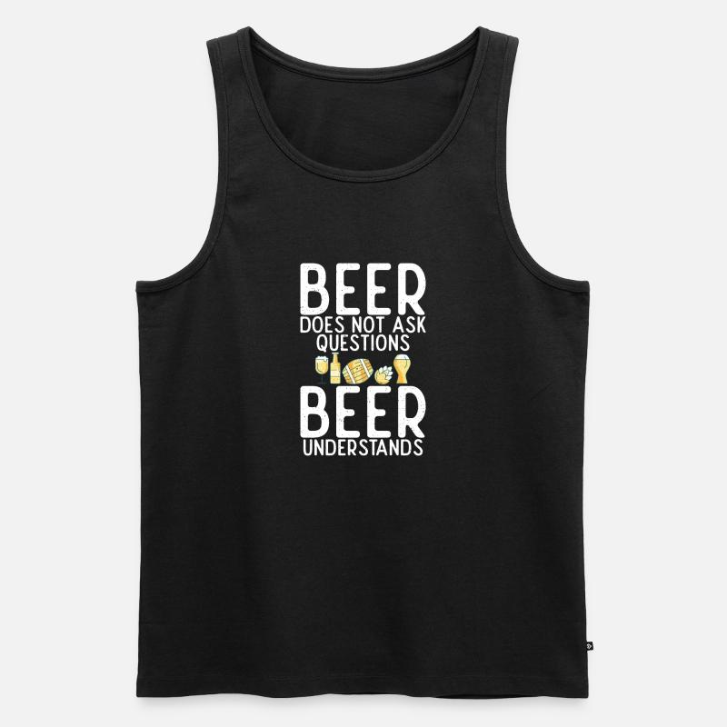 Bier-Trinker-Bier-Geschenke - Männer Premium Bio Tank Top - Schwarz