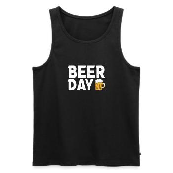 Beer Drinker Beer Gifts - Men's Premium Organic Tank Top - black - Front - AI Model Male 178 light (178cm)