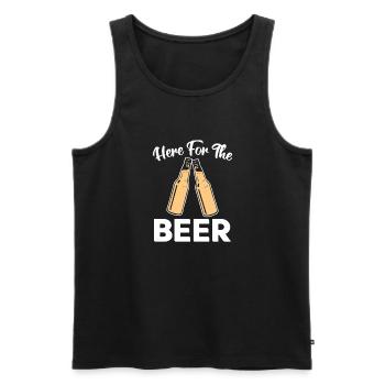 Beer Drinker Beer Gifts - Men's Premium Organic Tank Top - black - Front - AI Model Male 178 light (178cm)