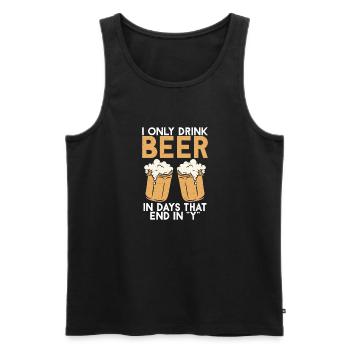 Beer Drinker Beer Gifts - Men's Premium Organic Tank Top - black - Front - AI Model Male 178 light (178cm)