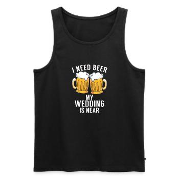 Beer Drinker Beer Gifts - Men's Premium Organic Tank Top - black - Front - AI Model Male 178 light (178cm)
