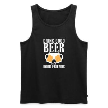 Beer Drinker Beer Gifts - Men's Premium Organic Tank Top - black - Front - AI Model Male 178 light (178cm)