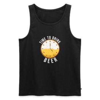Beer Drinker Beer Gifts - Men's Premium Organic Tank Top - black - Front - AI Model Male 178 light (178cm)