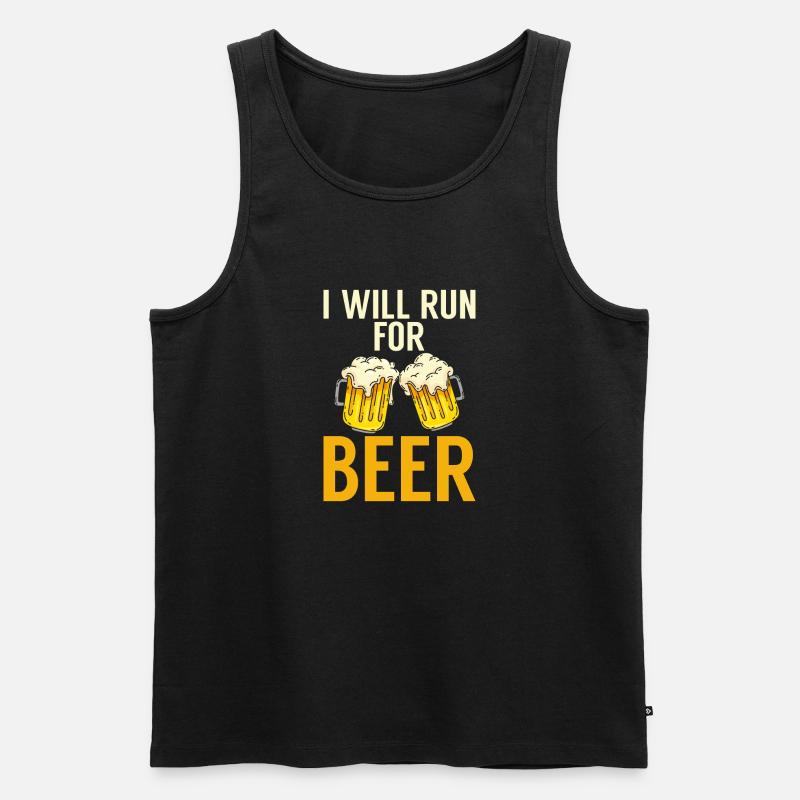 Biertrinker Bier Geschenke - Männer Premium Bio Tank Top - Schwarz