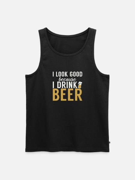 Biertrinker Bier Geschenke - Männer Premium Bio Tank Top - Schwarz
